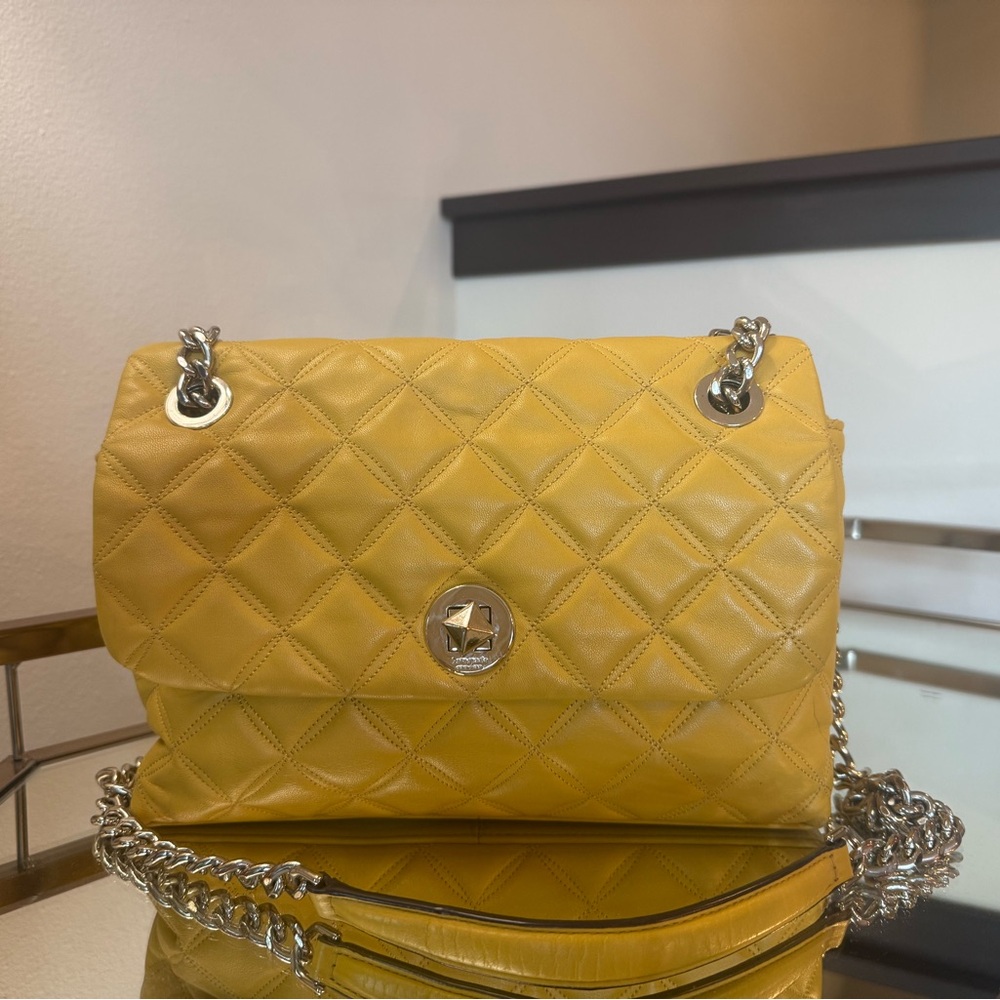 Kate Spade Yellow Quilted Shoulder Bag